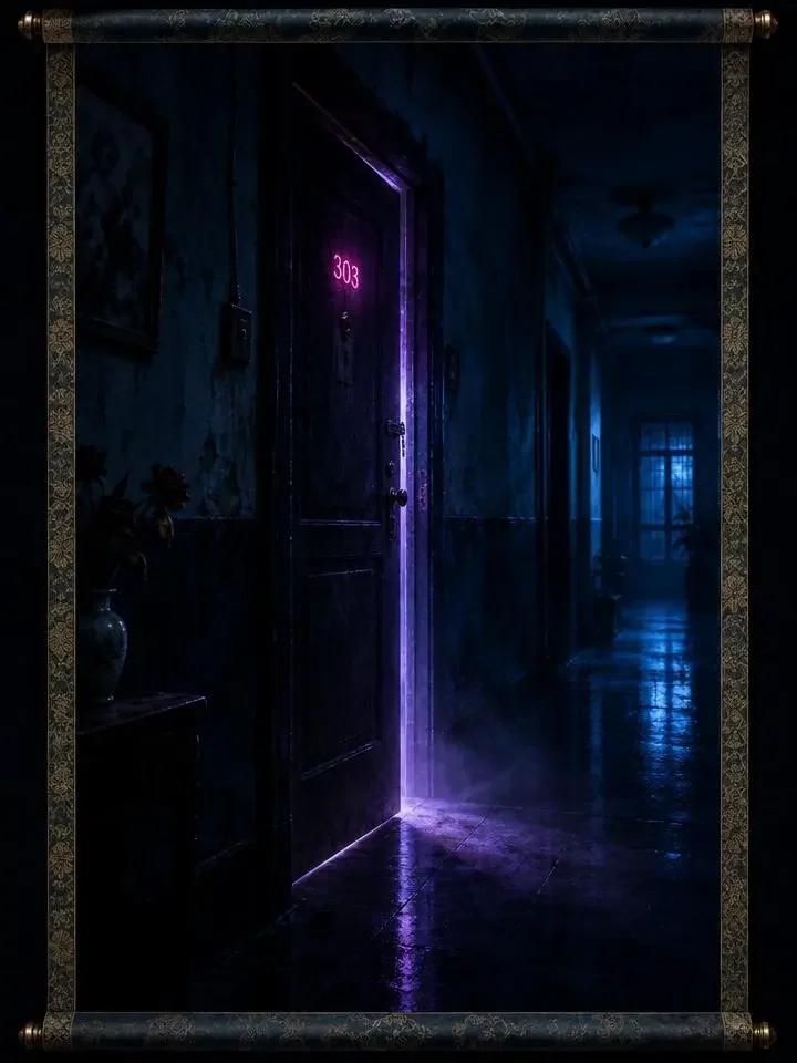 《夜半叩门人》短剧封面，悬疑题材